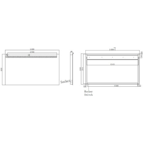 Wiesbaden LED Spiegel 140x80cm | 15W | 6400K Daglicht | Stopcontact Wiesbaden LED Spiegel 140x80cm | 15W | 6400K Daglicht | Stopcontact