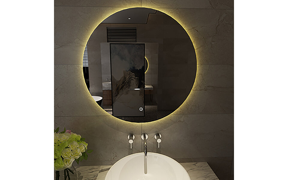 Xellanz LED Spiegel 100cm | 20W | Matzwart | Dimbaar & Touch | Rond