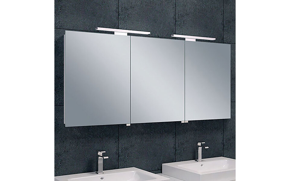 Xellanz LED Spiegelkast 140x60x14 | 6W 6400K | Alu & Stopcontact