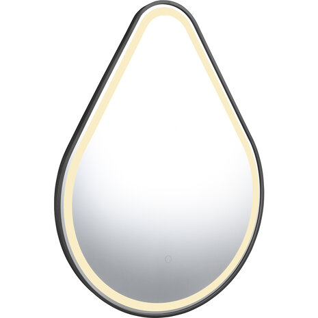 HLW LED LED Spiegel 60x80cm | 20W | Zwart | IP44, 3000-4000K HLW LED LED Spiegel 60x80cm | 20W | Zwart | IP44, 3000-4000K