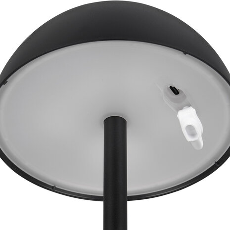 HLW LED LED Tafellamp Trion Rado met stoffen kap, warm wit 2700K–3000K, zwarte , 7W LED en oplaadbare batterijen HLW LED LED Tafellamp Trion Rado met stoffen kap, warm wit 2700K–3000K, zwarte , 7W LED en oplaadbare batterijen