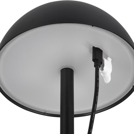 HLW LED LED Tafellamp Trion Rado met stoffen kap, warm wit 2700K–3000K, zwarte , 7W LED en oplaadbare batterijen HLW LED LED Tafellamp Trion Rado met stoffen kap, warm wit 2700K–3000K, zwarte , 7W LED en oplaadbare batterijen