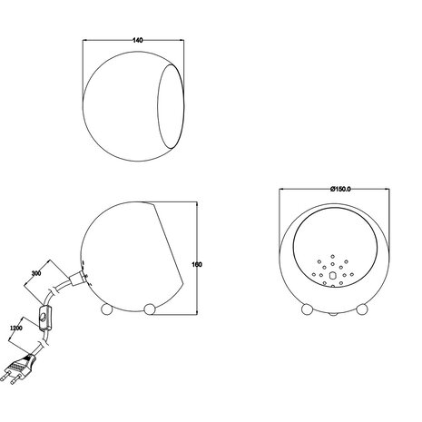 HLW LED LED Tafellamp Trion Blinky - Ronde met E14 Fitting, Mat Zwarte Stijl HLW LED LED Tafellamp Trion Blinky - Ronde met E14 Fitting, Mat Zwarte Stijl