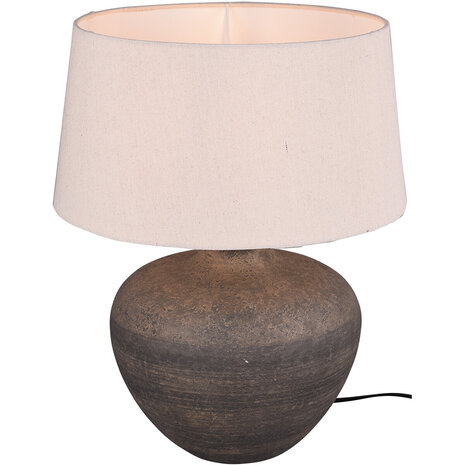 HLW LED LED Tafellamp Mat Bruin - Ronde  &  Keramiek