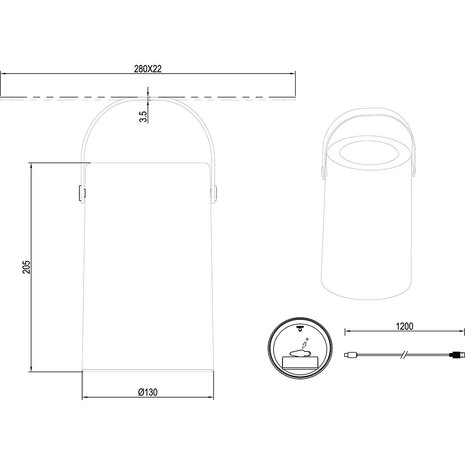 HLW LED Waterdichte LED Tafellamp met USB & Solar, RGBW kleuren, ronde witte HLW LED Waterdichte LED Tafellamp met USB & Solar, RGBW kleuren, ronde witte