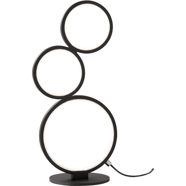 HLW LED Dimbare LED Tafellamp Trion Rondy - 17W, Rond, Mat Zwart, Warm Wit 3000K HLW LED Dimbare LED Tafellamp Trion Rondy - 17W, Rond, Mat Zwart, Warm Wit 3000K