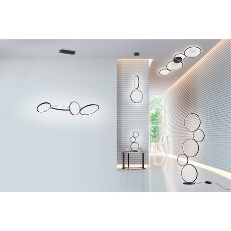 HLW LED Dimbare LED Tafellamp Trion Rondy - 17W, Rond, Mat Zwart, Warm Wit 3000K HLW LED Dimbare LED Tafellamp Trion Rondy - 17W, Rond, Mat Zwart, Warm Wit 3000K