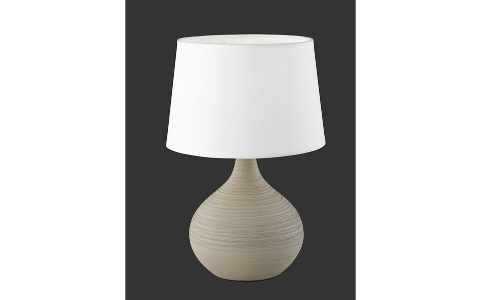 HLW LED LED Tafellamp Rond Mat Grijs - Keramiek, E14 Fitting & Touch Bedien