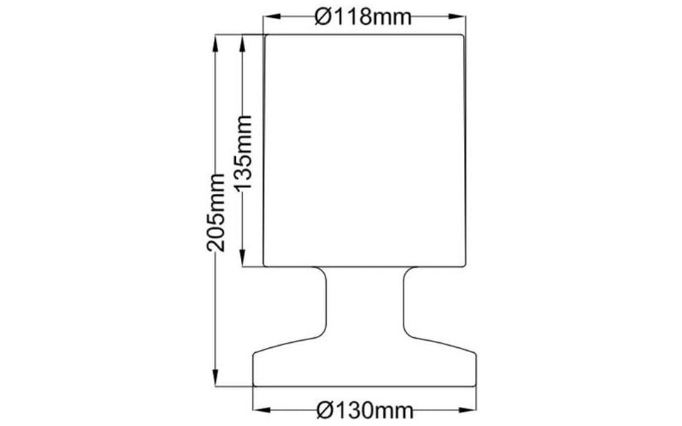 HLW LED LED Tafellamp Trion - Ronde LED tafellamp met USB-oplaadfunctie en spatwaterdichte witte kunststof kap