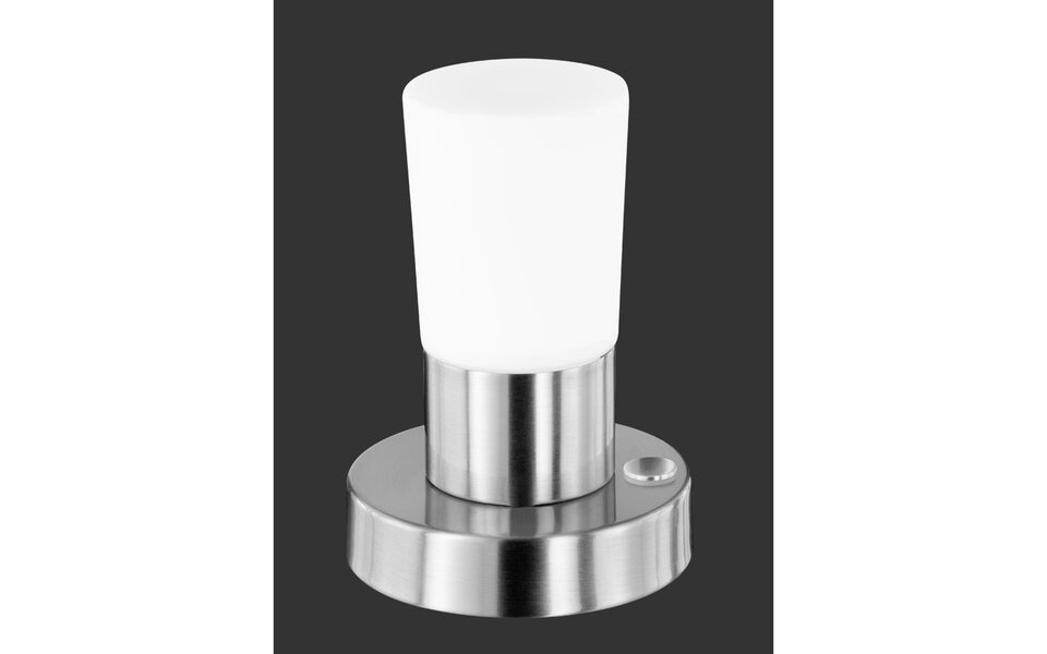 HLW LED LED Tafellamp - Rond Mat Nikkel - Warm Wit 2700K–3000K - 4W LED Licht