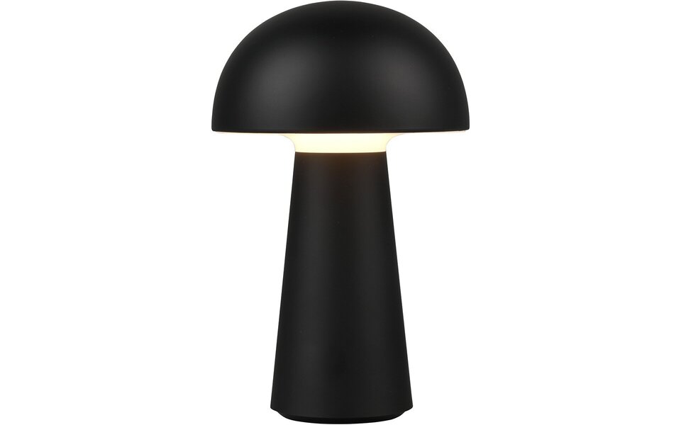 HLW LED Dimbare LED Tafellamp met USB Oplaadfunctie - Mat Zwart, Warm Wit 3000K, Spatwaterdicht IP44