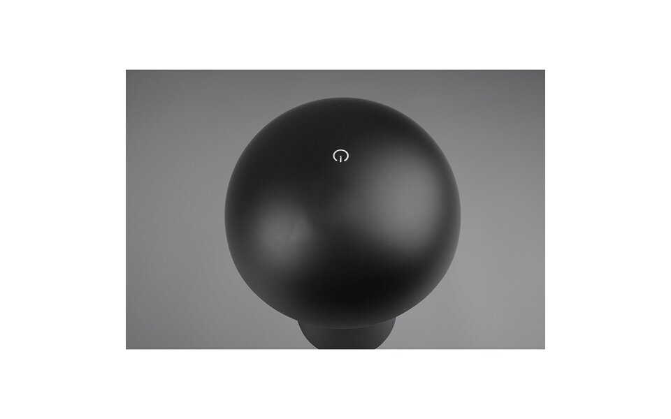 HLW LED Dimbare LED Tafellamp met USB Oplaadfunctie - Mat Zwart, Warm Wit 3000K, Spatwaterdicht IP44