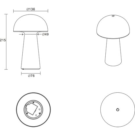 HLW LED Dimbare LED Tafellamp met USB Oplaadfunctie - Mat Zwart, Warm Wit 3000K, Spatwaterdicht IP44 HLW LED Dimbare LED Tafellamp met USB Oplaadfunctie - Mat Zwart, Warm Wit 3000K, Spatwaterdicht IP44