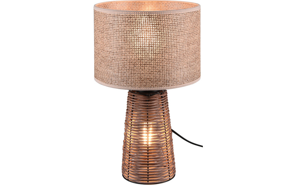 HLW LED LED Tafellamp Trion Strado - Mat Bruine Houten  met E27 Fitting