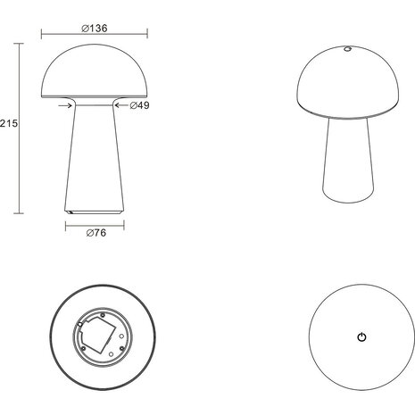 HLW LED Dimbare LED Tafellamp met USB Oplaadfunctie - Warm Wit 3000K - Spatwaterdicht IP44 - Mat Groen HLW LED Dimbare LED Tafellamp met USB Oplaadfunctie - Warm Wit 3000K - Spatwaterdicht IP44 - Mat Groen