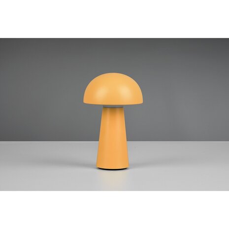 HLW LED Trion Lenio Dimbare LED Tafellamp 2W - USB Oplaadbaar, Warm Wit 3000K, IP44 Spatwaterdicht, Mat Oranje