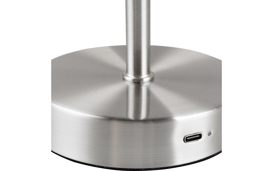 HLW LED LED Tafellamp Trion Feli - 1.5W Warm Wit 3000K, Nikkel Metaal, Oplaadbaar HLW LED LED Tafellamp Trion Feli - 1.5W Warm Wit 3000K, Nikkel Metaal, Oplaadbaar