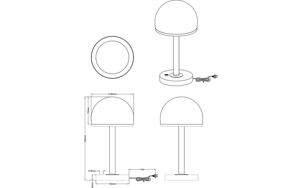 HLW LED Dimbare LED Tafellamp 4W Warm Wit 3000K - Rond Design in Mat Nikkel Aluminium HLW LED Dimbare LED Tafellamp 4W Warm Wit 3000K - Rond Design in Mat Nikkel Aluminium