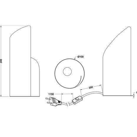 HLW LED LED Tafellamp Mat Zwart - Ronde & met E14 Fitting HLW LED LED Tafellamp Mat Zwart - Ronde & met E14 Fitting