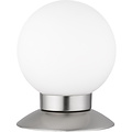 Dimbare LED Tafellamp Trion Princy - Rond, 3W, Warm Wit 3000K, Mat Nikkel