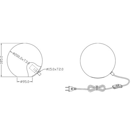 HLW LED LED Tafellamp Trion Boly - Ronde , Glazen & Witte , E27 Fitting HLW LED LED Tafellamp Trion Boly - Ronde , Glazen & Witte , E27 Fitting