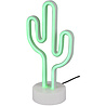 HLW LED LED Tafellamp met USB Oplaadfunctie - Trion Cactus 1W, Ronde Mat Witte Stoffen Kap HLW LED LED Tafellamp met USB Oplaadfunctie - Trion Cactus 1W, Ronde Mat Witte Stoffen Kap