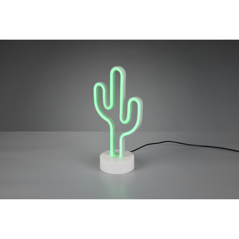 HLW LED LED Tafellamp met USB Oplaadfunctie - Trion Cactus 1W, Ronde Mat Witte Stoffen Kap HLW LED LED Tafellamp met USB Oplaadfunctie - Trion Cactus 1W, Ronde Mat Witte Stoffen Kap