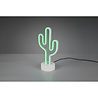 HLW LED LED Tafellamp met USB Oplaadfunctie - Trion Cactus 1W, Ronde Mat Witte Stoffen Kap HLW LED LED Tafellamp met USB Oplaadfunctie - Trion Cactus 1W, Ronde Mat Witte Stoffen Kap