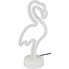 HLW LED LED Tafellamp Flamingo 1W met USB - Ronde LED Lamp Mat Wit en Flamingo Design HLW LED LED Tafellamp Flamingo 1W met USB - Ronde LED Lamp Mat Wit en Flamingo Design