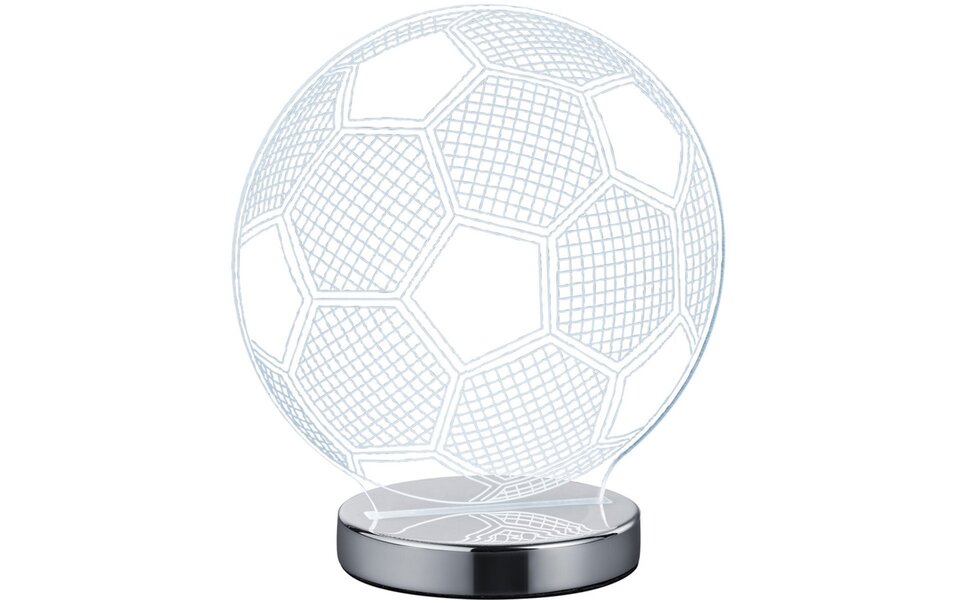 HLW LED LED Tafellamp Trion Bolly 7W - Ronde  met Glans Chroom & Aluminium