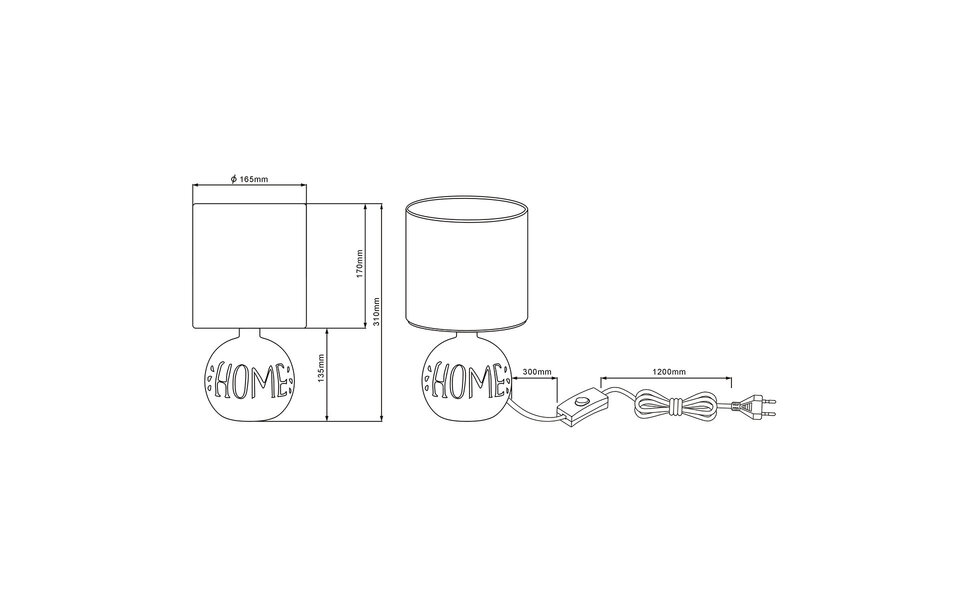 HLW LED LED Tafellamp Mat Grijs - Ronde  & E14 Fitting | Trion Ernami