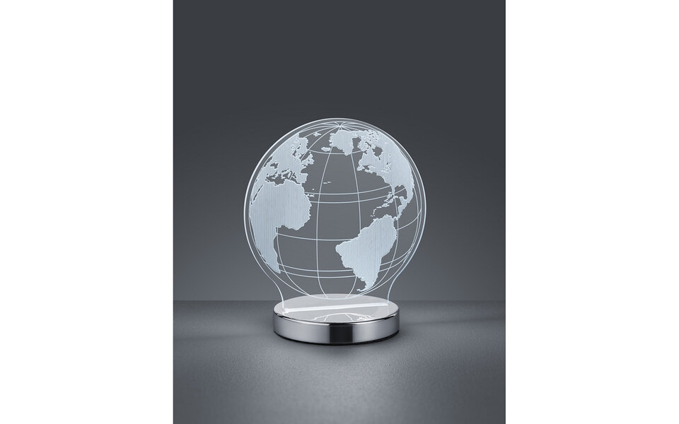 HLW LED LED Tafellamp 7W - Mat Chroom, Ronde  & Energiezuinig