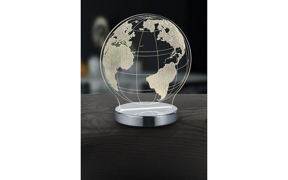 HLW LED LED Tafellamp 7W - Mat Chroom, Ronde  & Energiezuinig