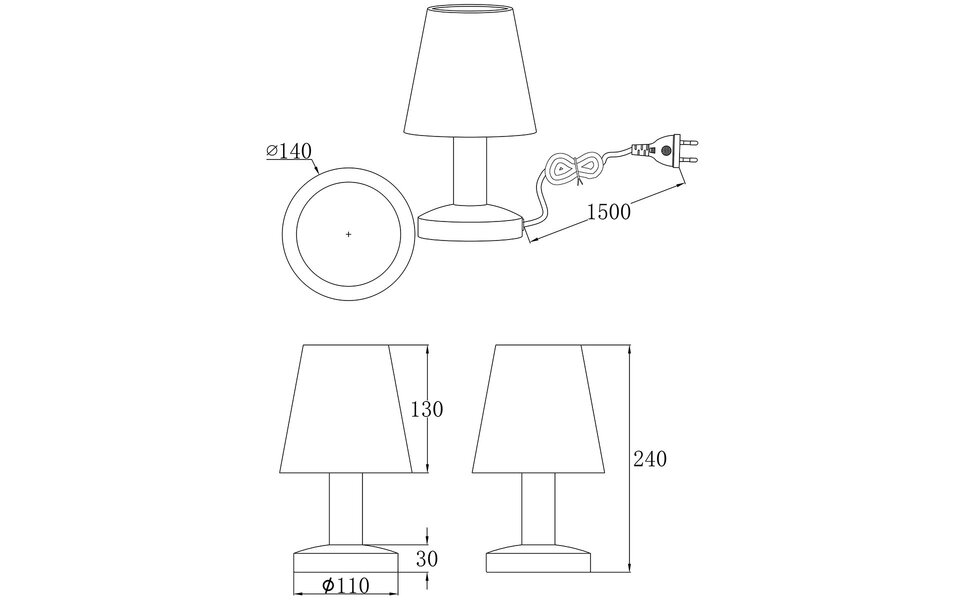 HLW LED LED Tafellamp Mat Turquoise - Ronde  &  Stijlvol Accent