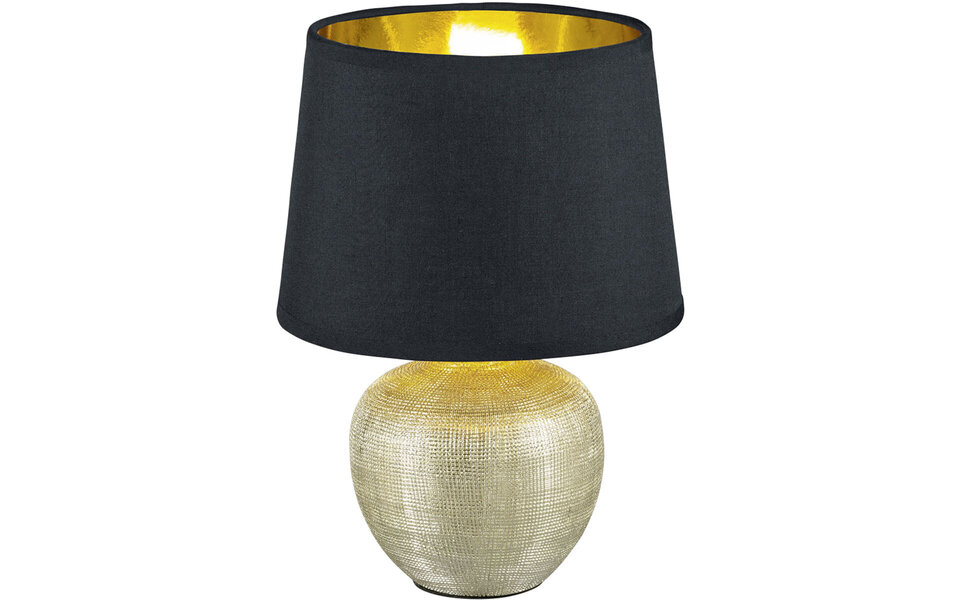 HLW LED LED Tafellamp Trion Lunola - Rond Design, Mat Goud, Keramiek, E14 Fitting HLW LED LED Tafellamp Trion Lunola - Rond Design, Mat Goud, Keramiek, E14 Fitting