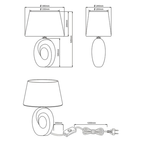 HLW LED LED Tafellamp Trion Tibos - Mat Zilver Rond Keramiek | & HLW LED LED Tafellamp Trion Tibos - Mat Zilver Rond Keramiek | &