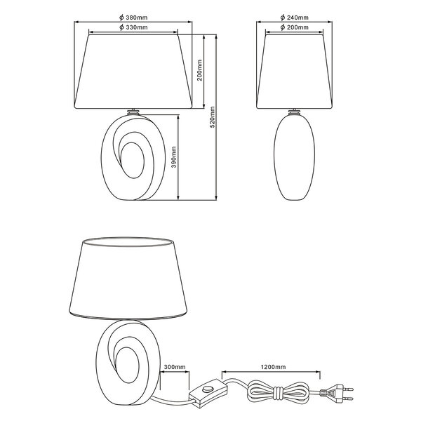 HLW LED LED Tafellamp Trion Tibos - Mat Zilver Rond Keramiek | & HLW LED LED Tafellamp Trion Tibos - Mat Zilver Rond Keramiek | &