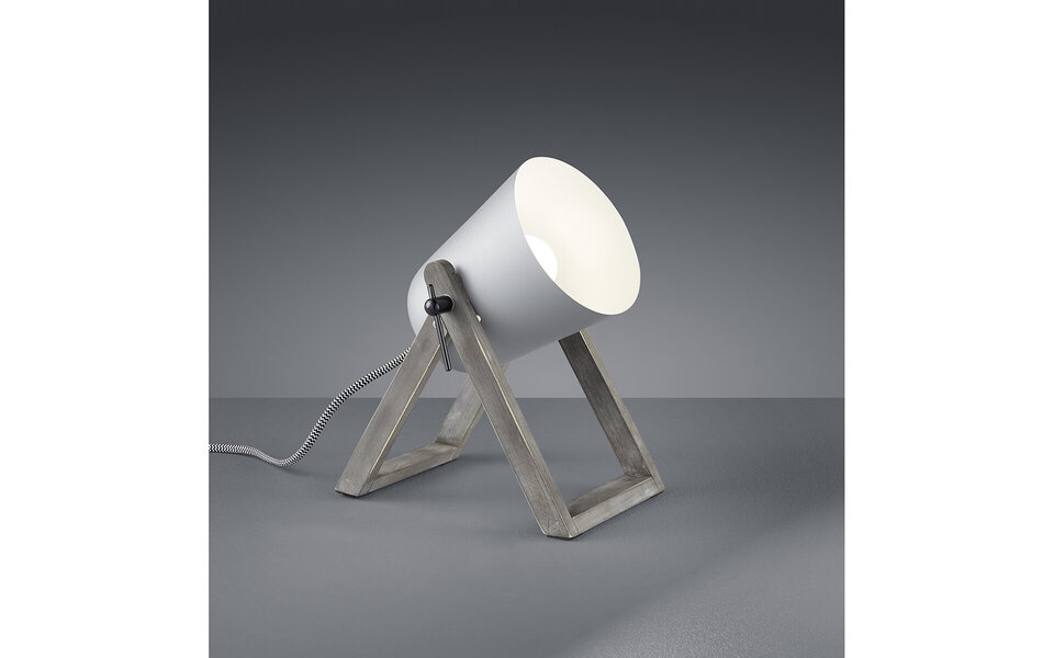 HLW LED LED Tafellamp Trion Maryla met E27 fitting - Ronde  & Houten