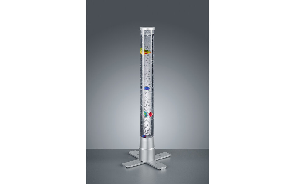 HLW LED LED Tafellamp Trion Moty met Warm Wit 2700K–3000K, RGB, Stoffen Kap & Mat Titaan