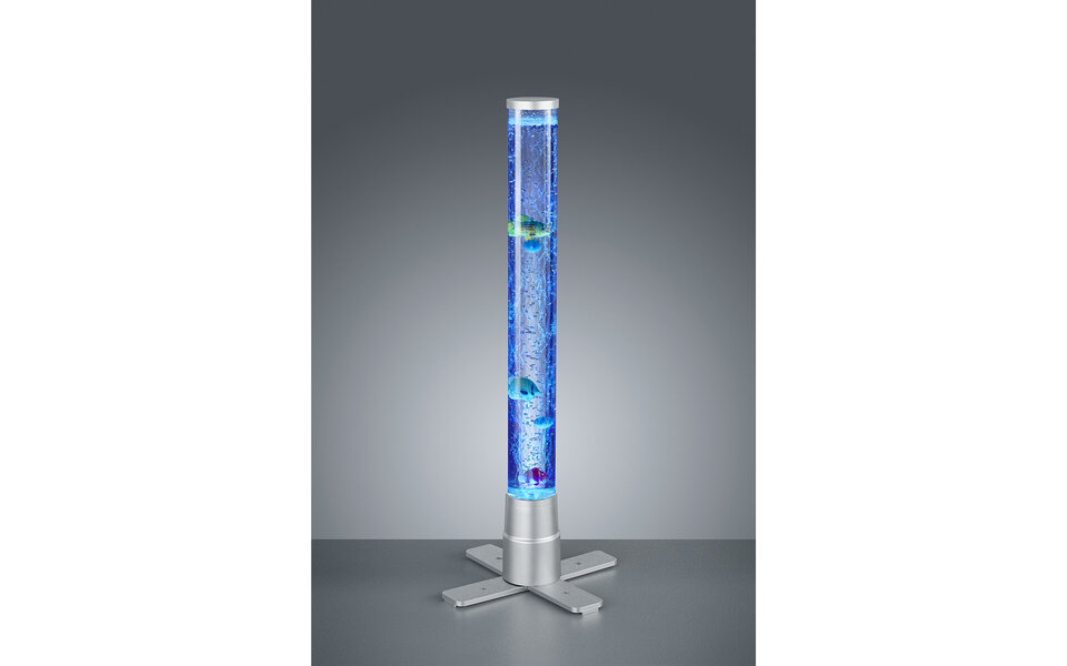 HLW LED LED Tafellamp Trion Moty met Warm Wit 2700K–3000K, RGB, Stoffen Kap & Mat Titaan