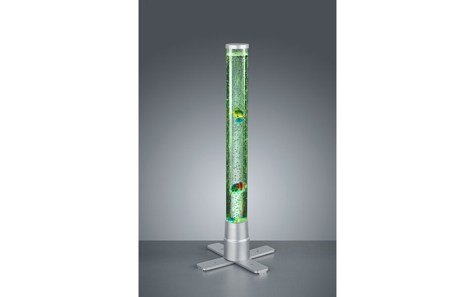 HLW LED LED Tafellamp Trion Moty met Warm Wit 2700K–3000K, RGB, Stoffen Kap & Mat Titaan