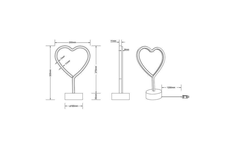 HLW LED Trion Hirtan LED Tafellamp 2W - Mat Wit, RGB, Rond, Stoffen Kap & USB