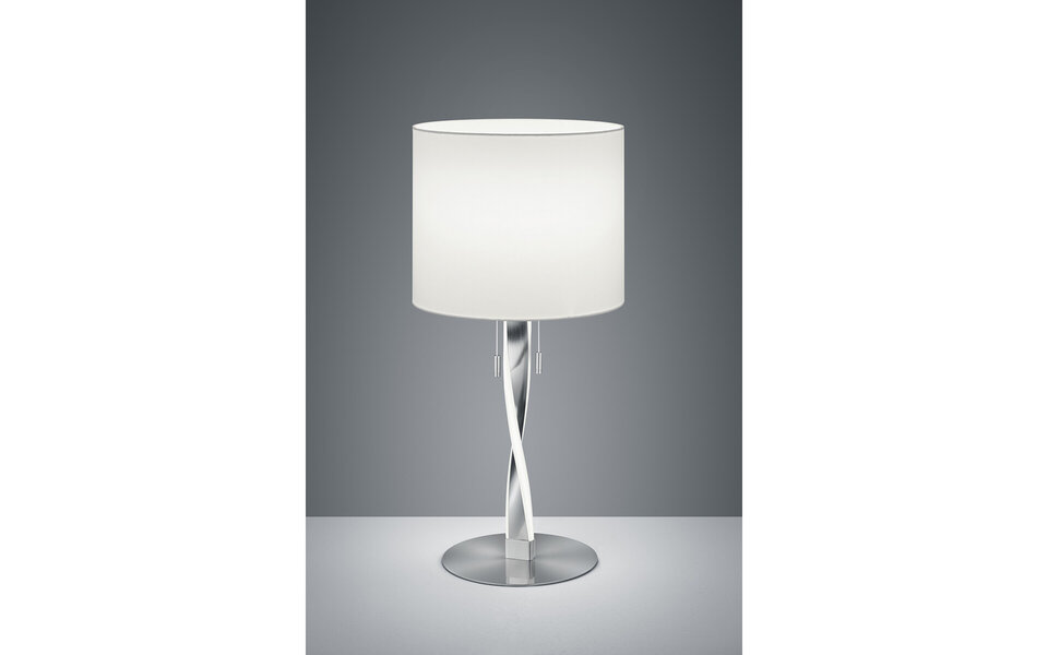 HLW LED LED Tafellamp Trion Ninda 6W Warm Wit 3000K – Ronde , Mat Nikkel