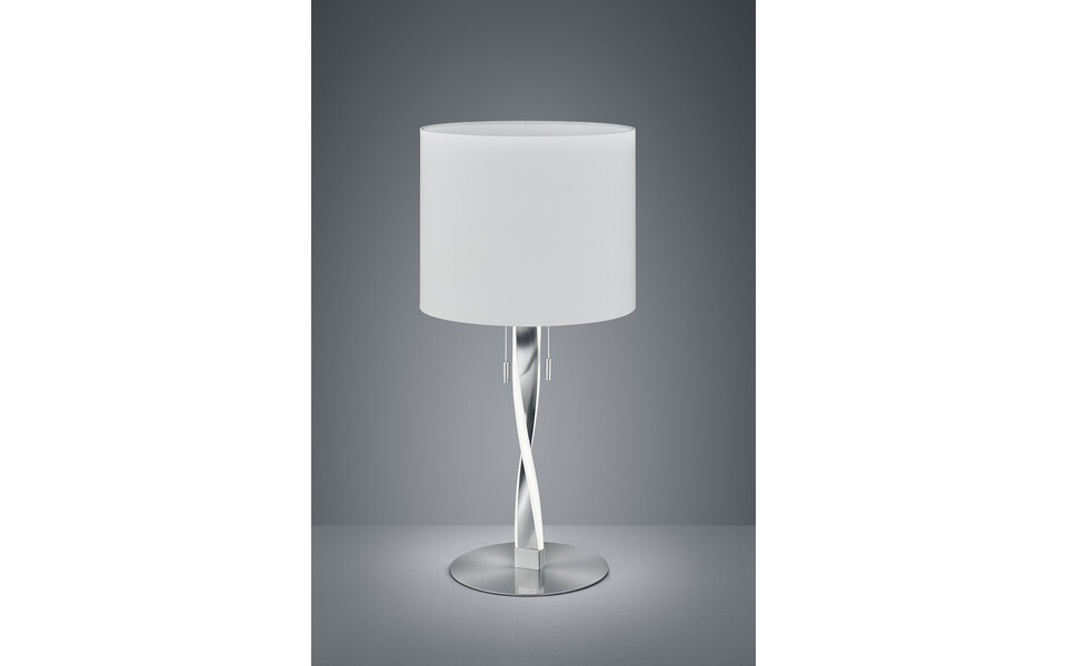 HLW LED LED Tafellamp Trion Ninda 6W Warm Wit 3000K – Ronde , Mat Nikkel