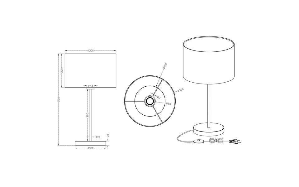 HLW LED LED Tafellamp Mat Wit - Ronde  en Witte  voor Modern Interieur