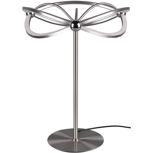 HLW LED Dimbare LED Tafellamp 20W Warm Wit 3000K - Rond Mat Nikkel Aluminium