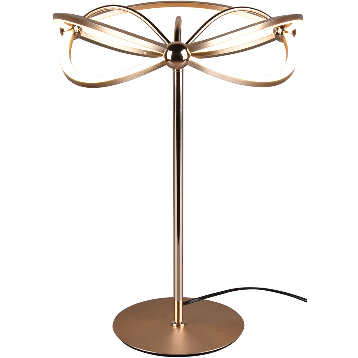 Trion Charis Dimbare LED Tafellamp 20W - Warm Wit 3000K - Rond Mat Goud Aluminium