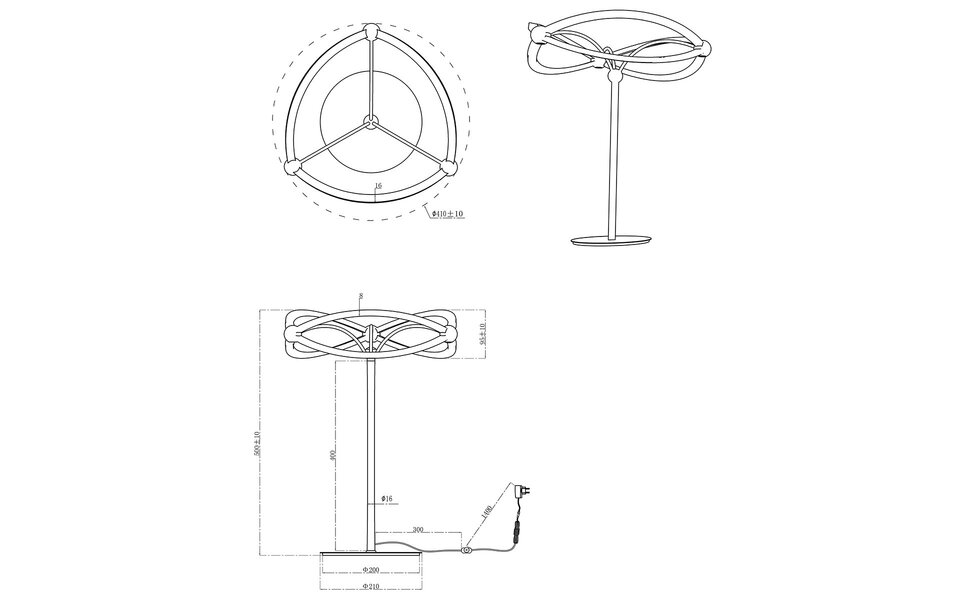 HLW LED Trion Charis Dimbare LED Tafellamp 20W - Warm Wit 3000K - Rond Mat Goud Aluminium