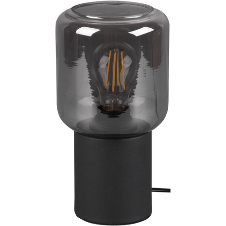 HLW LED LED Tafellamp Trion Nikos - Mat Zwart, Ronde , E27 Fitting