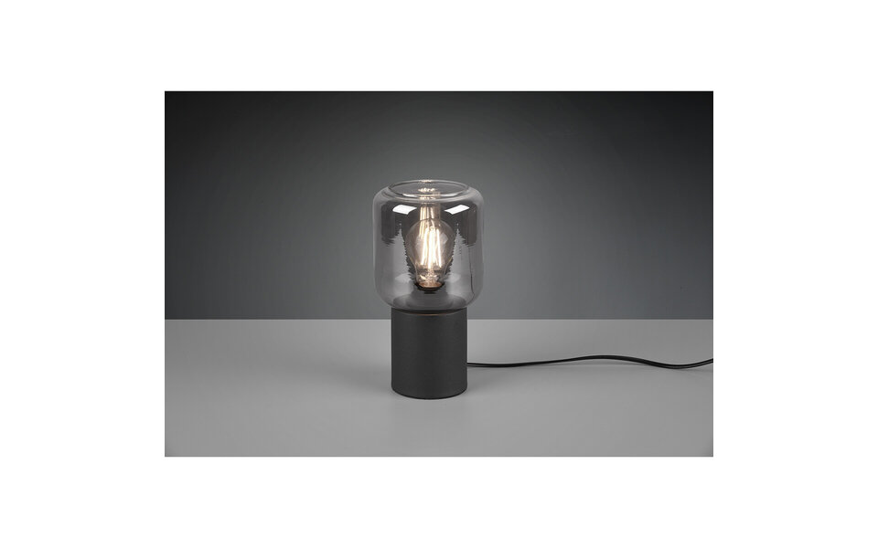 HLW LED LED Tafellamp Trion Nikos - Mat Zwart, Ronde , E27 Fitting HLW LED LED Tafellamp Trion Nikos - Mat Zwart, Ronde , E27 Fitting